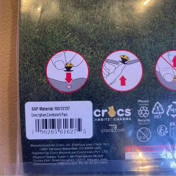 Uniquely You Crocs Corn Hole 5 Pack Croc Jibbitz NWT - Picture 4 of 4